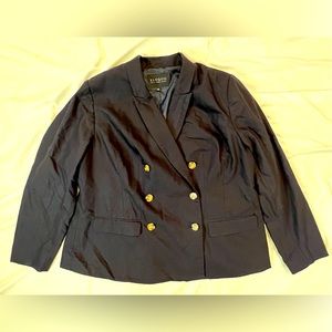 Eloquii Navy Double Breasted Blazer
